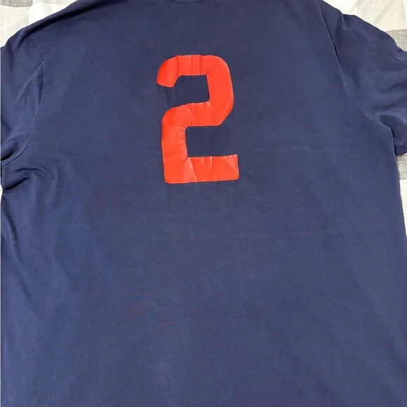 Ralph Lauren Men's Navy and Red Graphic Tee - Picture 2 of 3